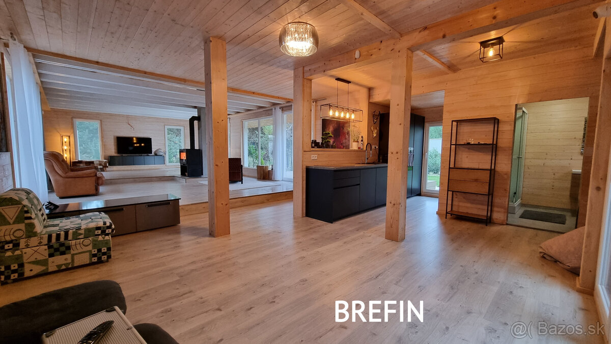 Štýlový 120 m2 ENERGETICKY úsporný DREVODOM s bazénom, POZEM - 13