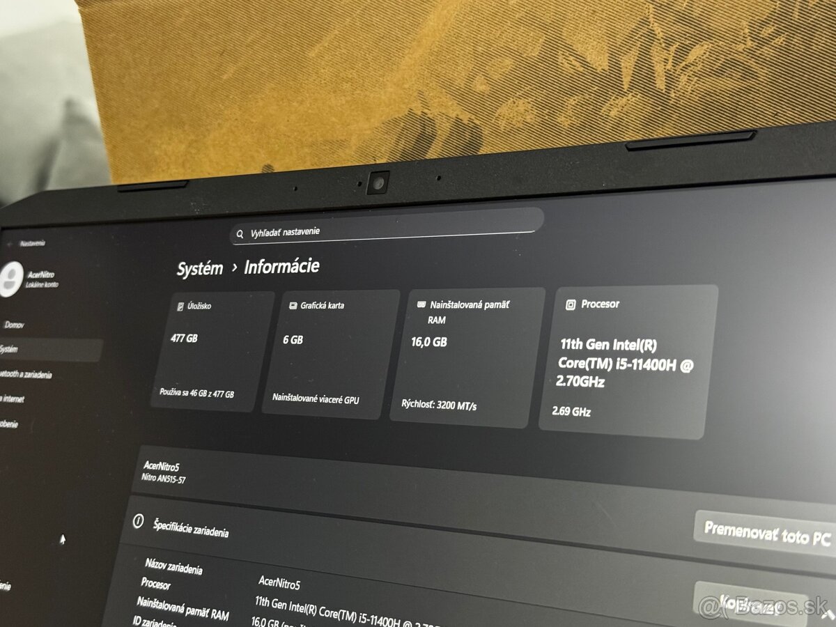 Predam Herny Notebook Acer - 13