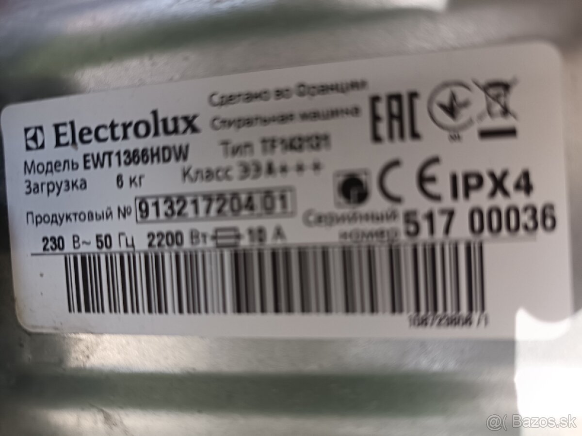 Parná práčka Electrolux zanovna, dovoz v ba - 13