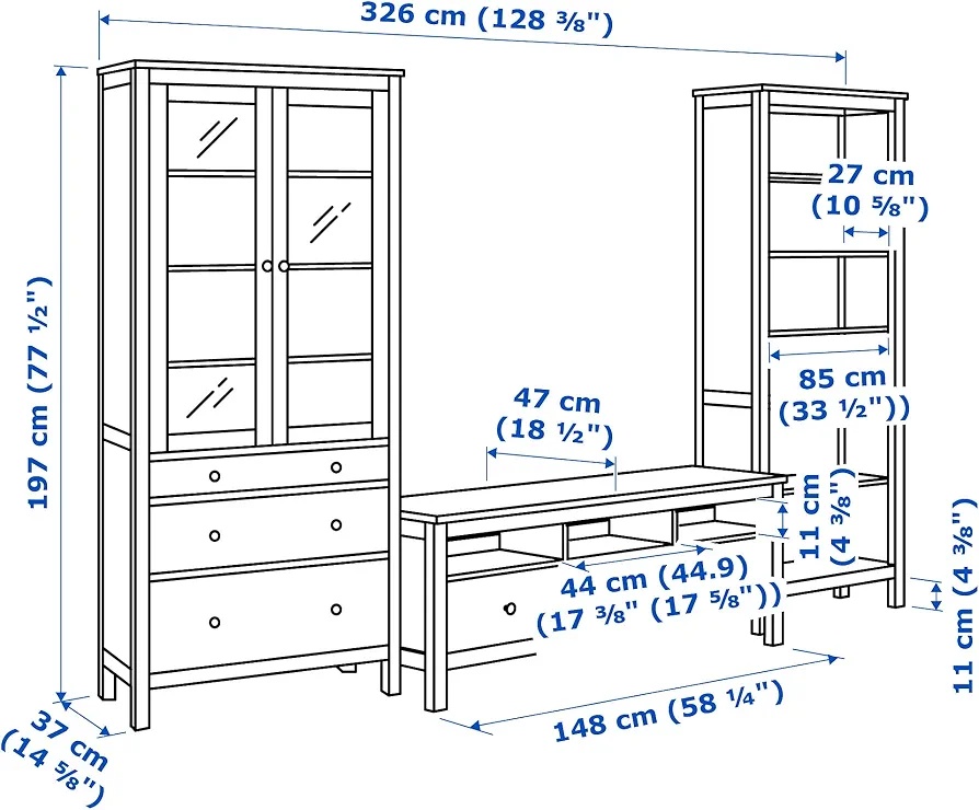 Obývačková zostava Ikea Hemnes + zadarmo - 13