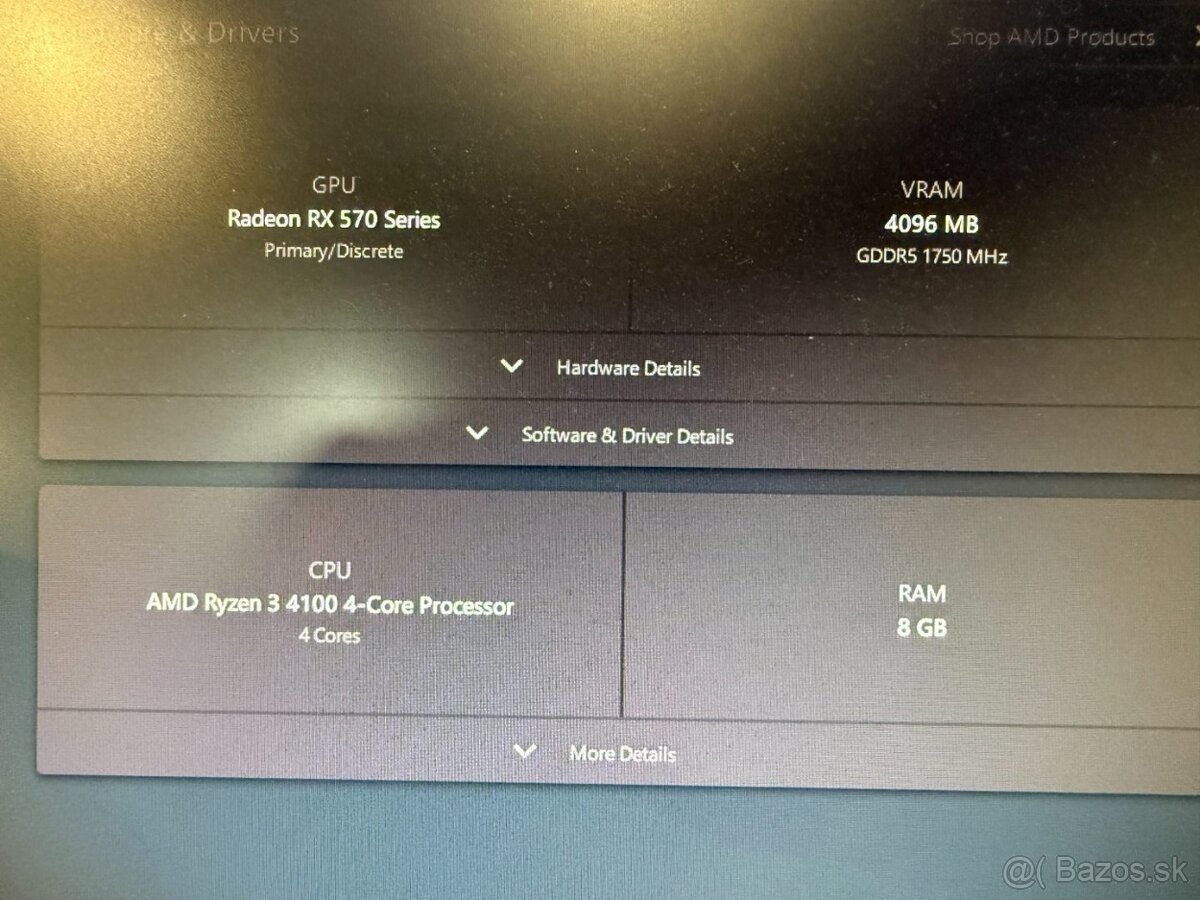Herný počítač Ryzen 3 4100 / 8 GB / RX 570 4 GB / 250gb SSD - 13