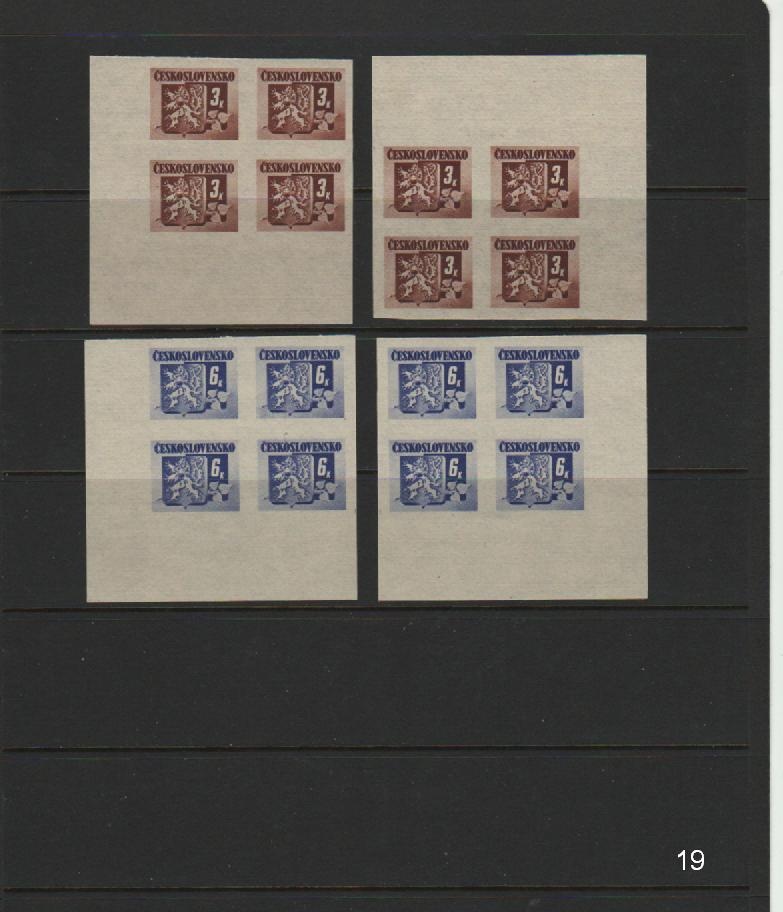 Známky Československo - 4 bloky a iné známky - 13