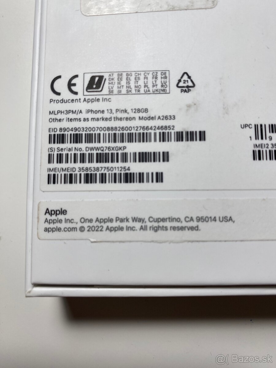 iPhone 13 Pink, batéria 87% - 13