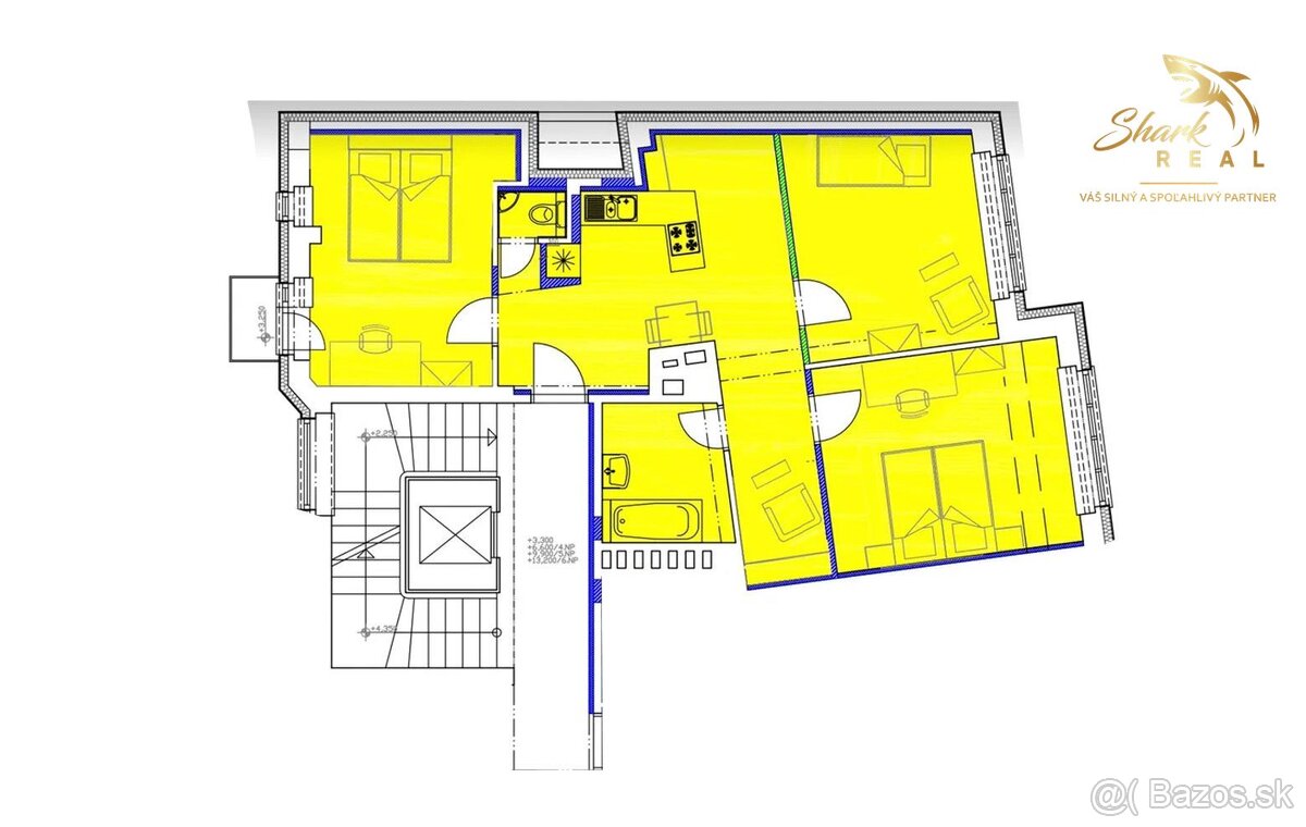 Kompletne zrekonštruovaný 3-izbový byt v Starom Meste – Heyd - 13