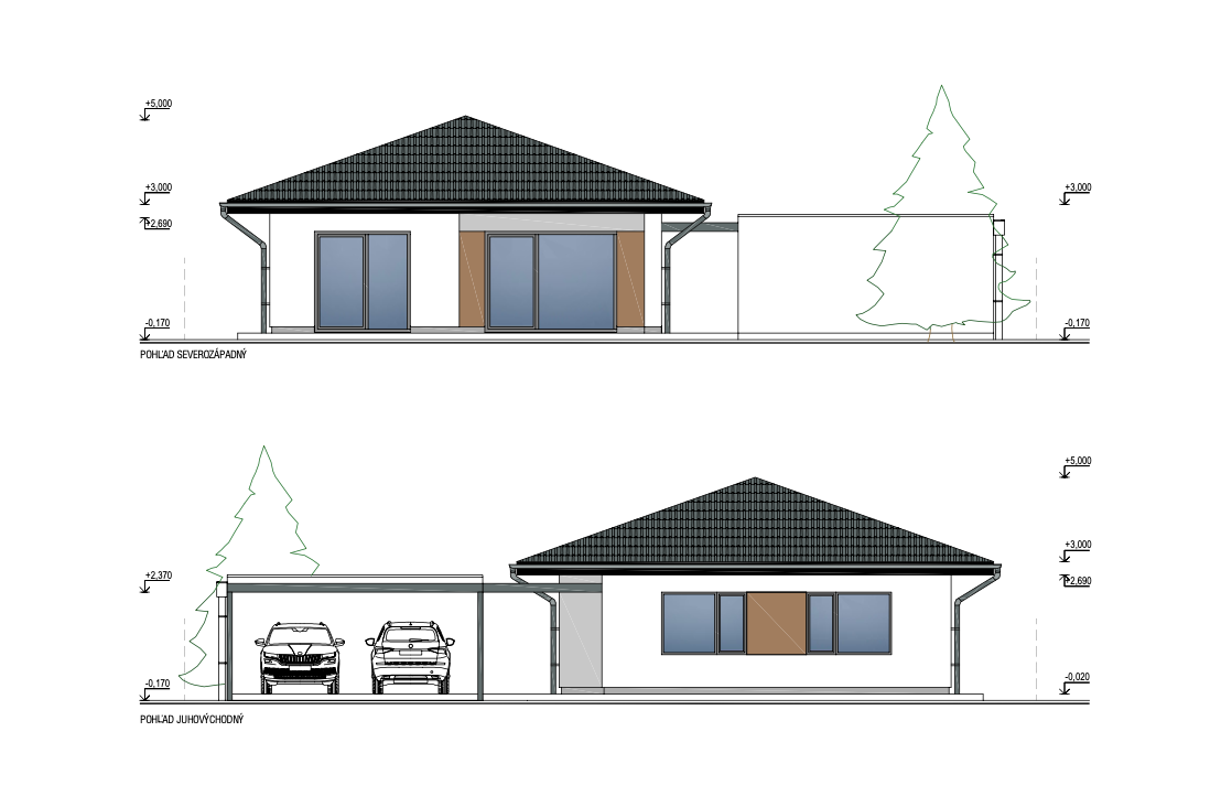 Novostavba Slovany, okres Martin, rodinný dom - bungalov - 13