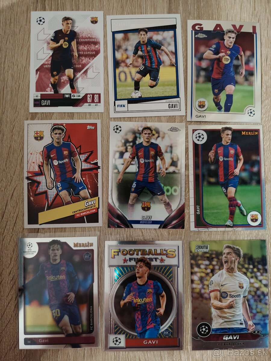 Lewandowski, Ferran Torres, Pedri, Gavi - futbalové kartičky - 13