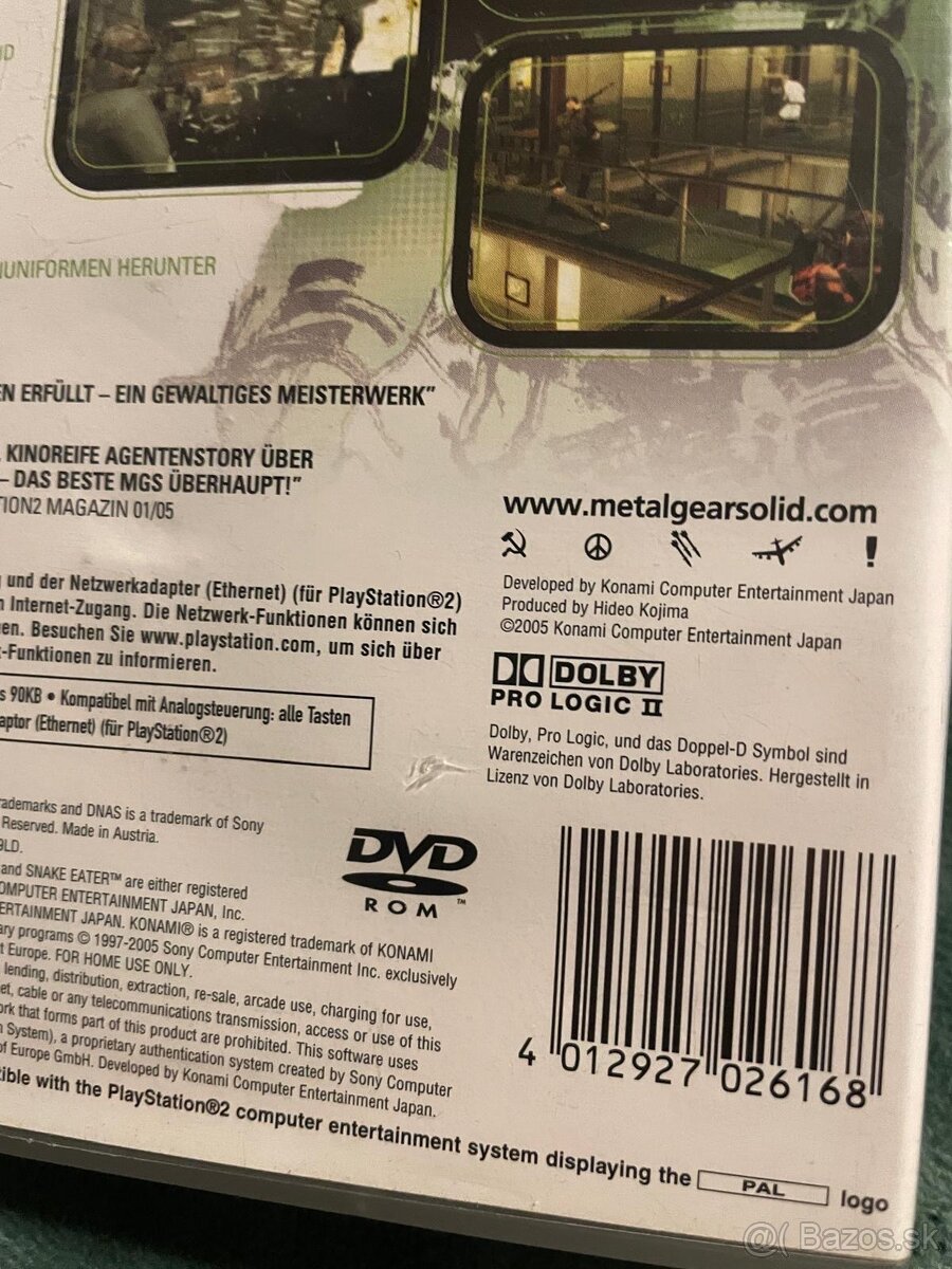 PS2 Metal gear solid 3 nemcina - 13