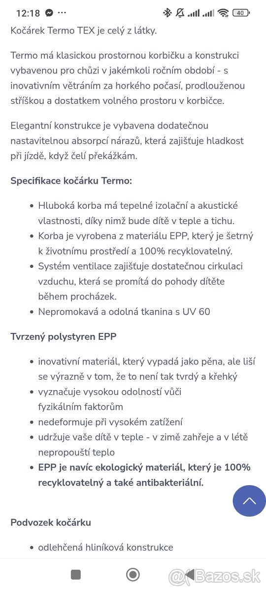 Kočík junama termo line tex - 13