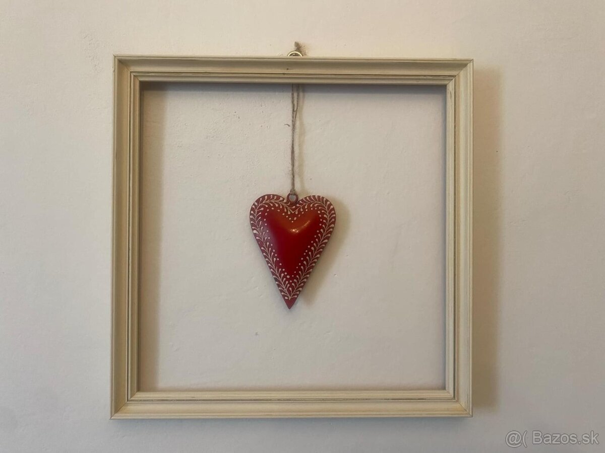 Vintage kovové srdiečko - 13