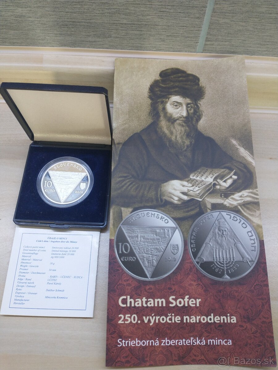 strieborné mince SK proof, pamätný list - 13