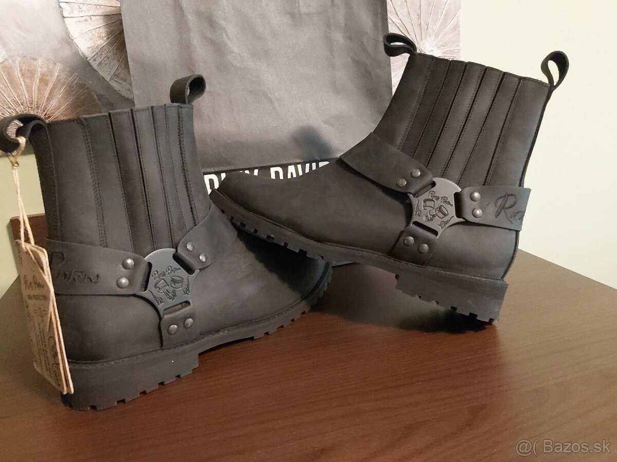 Čižmy Harley Davidson č.46, vysoké aj nízke - 13