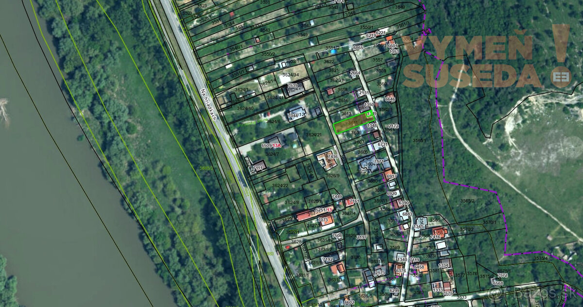 VYMEŇ SUSEDA - POZEMOK 395.00 m2 - REKREAČNÁ CHATA, ULICA N - 13