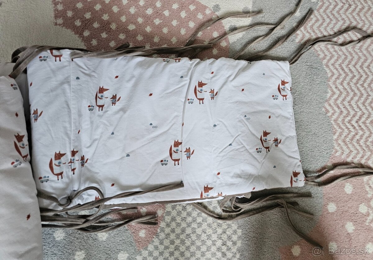 KLUPS Postieľka detská so zábranou Noah biela 120x60 cm - 13