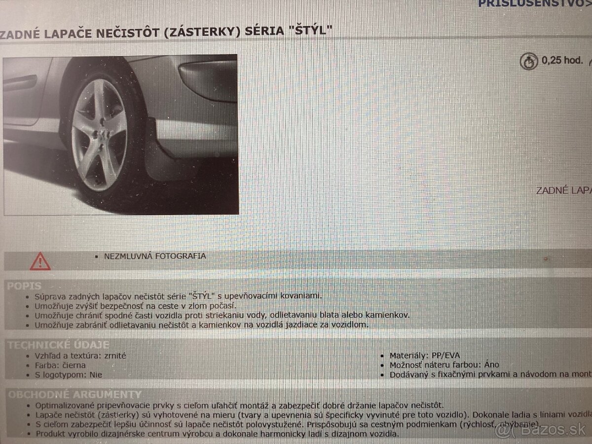 Lapače -zásterky Peugeot - 13