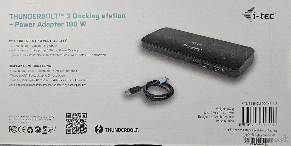 Dock i-Tec TB3HDMIDOCKPLUS Thunderbolt 3 / dual 4K - 13