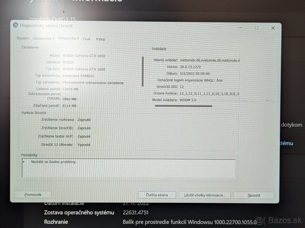 Herný notebook DELL G3-15 - 13