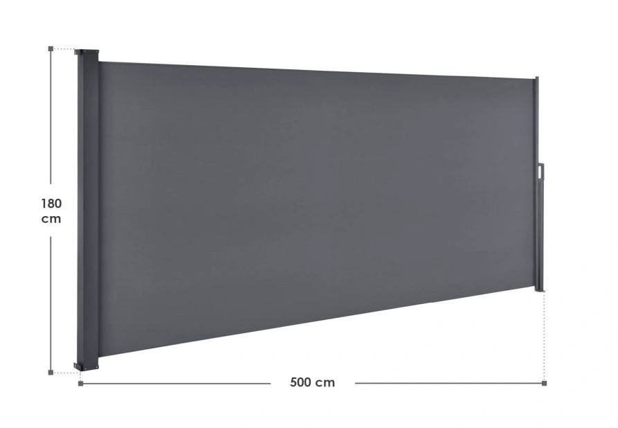 Bočná zaťahovacia markíza - rôzne rozmery - šedá a béžová - 13