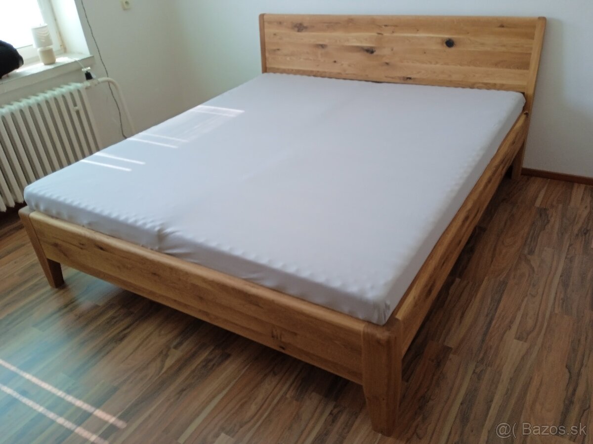 Dubová manželská posteľ Hugo + rošt zdarma, cena od 750€ - 13