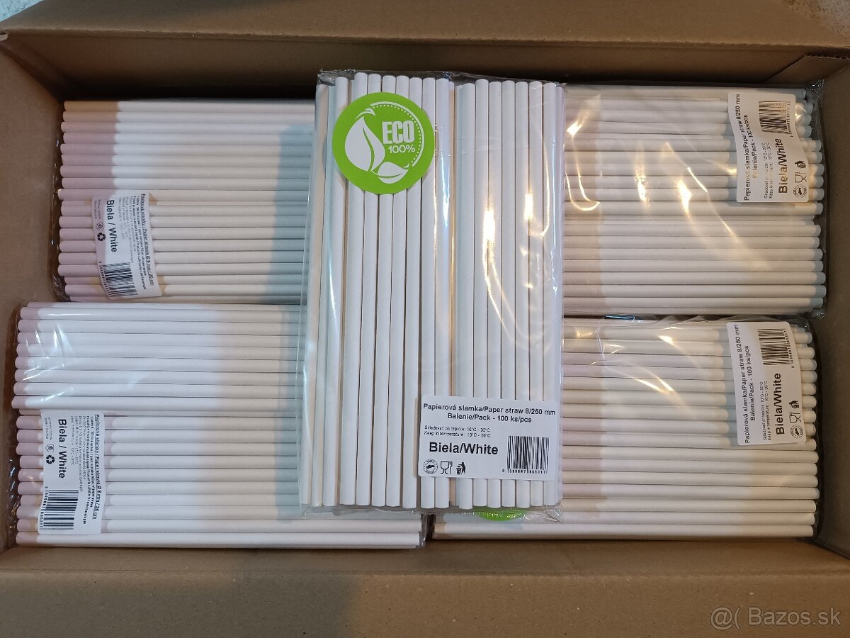 PAPIEROVÉ POHÁRE A SLAMKY RÔZNE DRUHY - 13