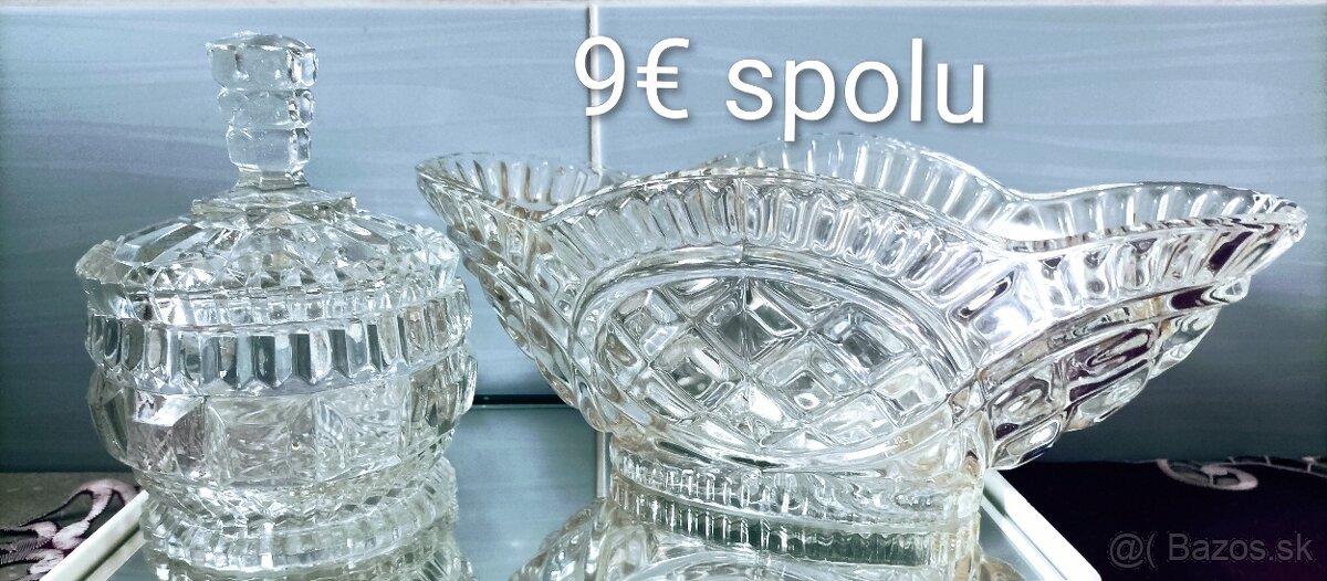 Retro sklo - modré, ružové - 13