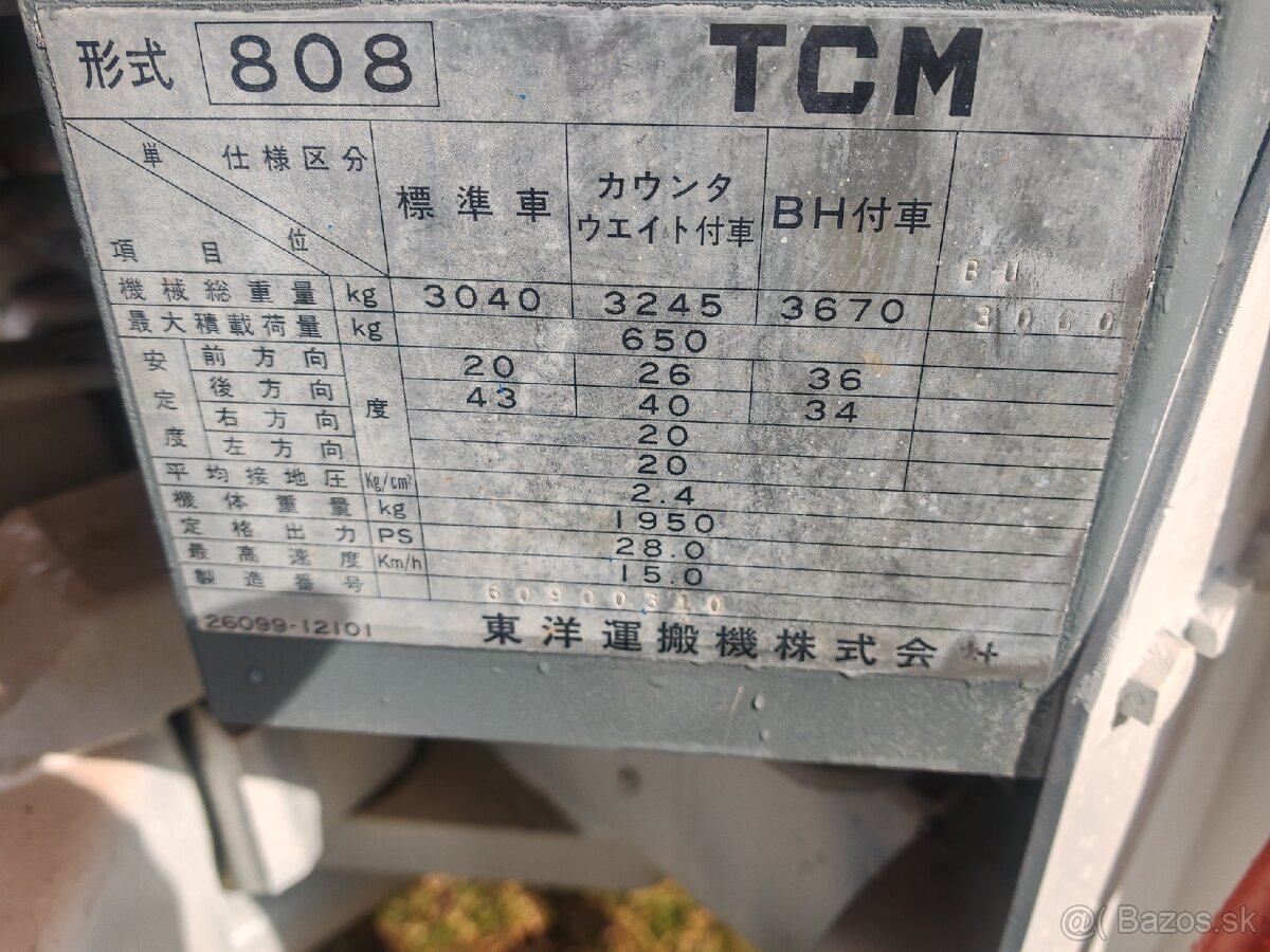 Japonský Nakladač TCM808 3,6T - 13