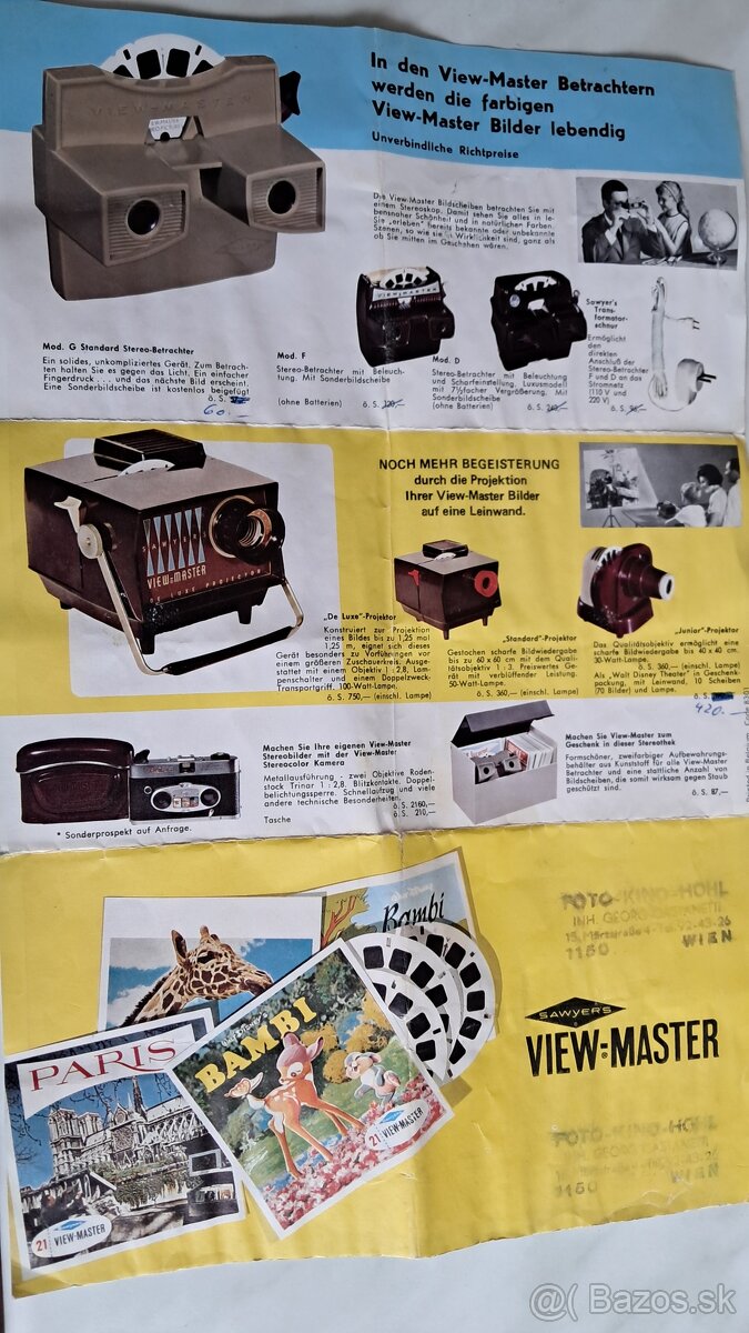 PREHLIADAČ STEREO 3D DISKOV VIEW MASTER - 13