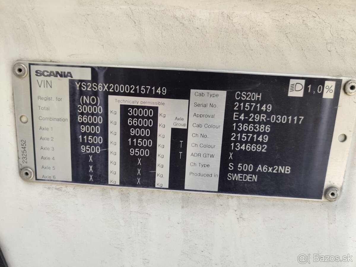 Tahač návěsů SCANIA S500 A6x2NB - 13