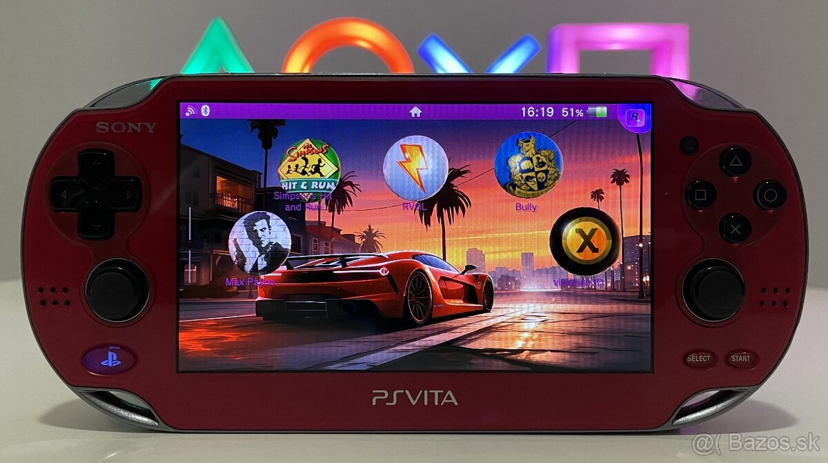 PS Vita Cosmic Red OLED 256 GB 5000 hier - TOP STAV - 13