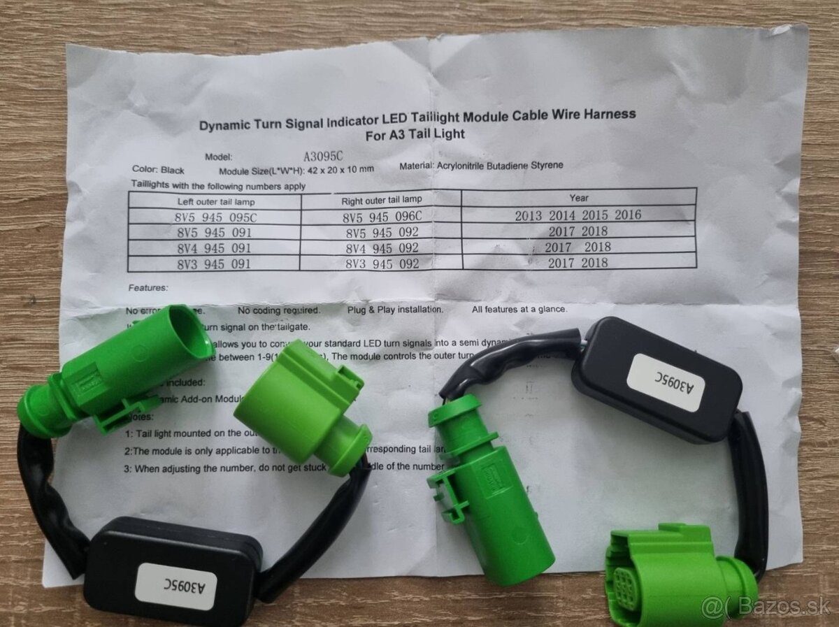 LED Moduly zadné dynamické smerovky Audi - 13