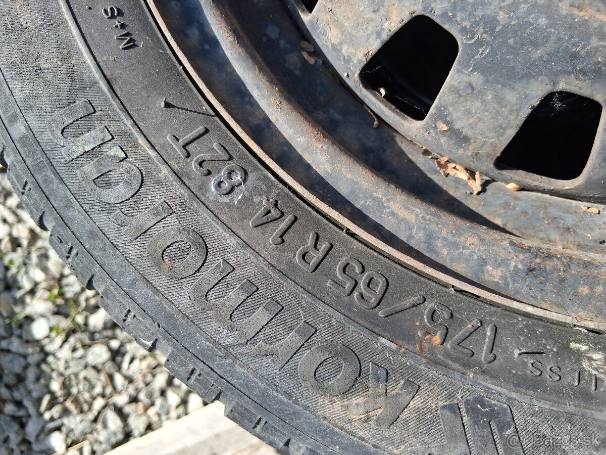 4 kusi zimných kolies na opel astra G 4x100 175/65 R14 - 13