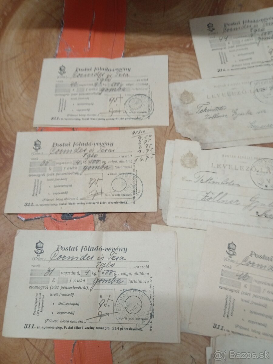 Papier Maďar.kralovska pošta.tiskopis - 13