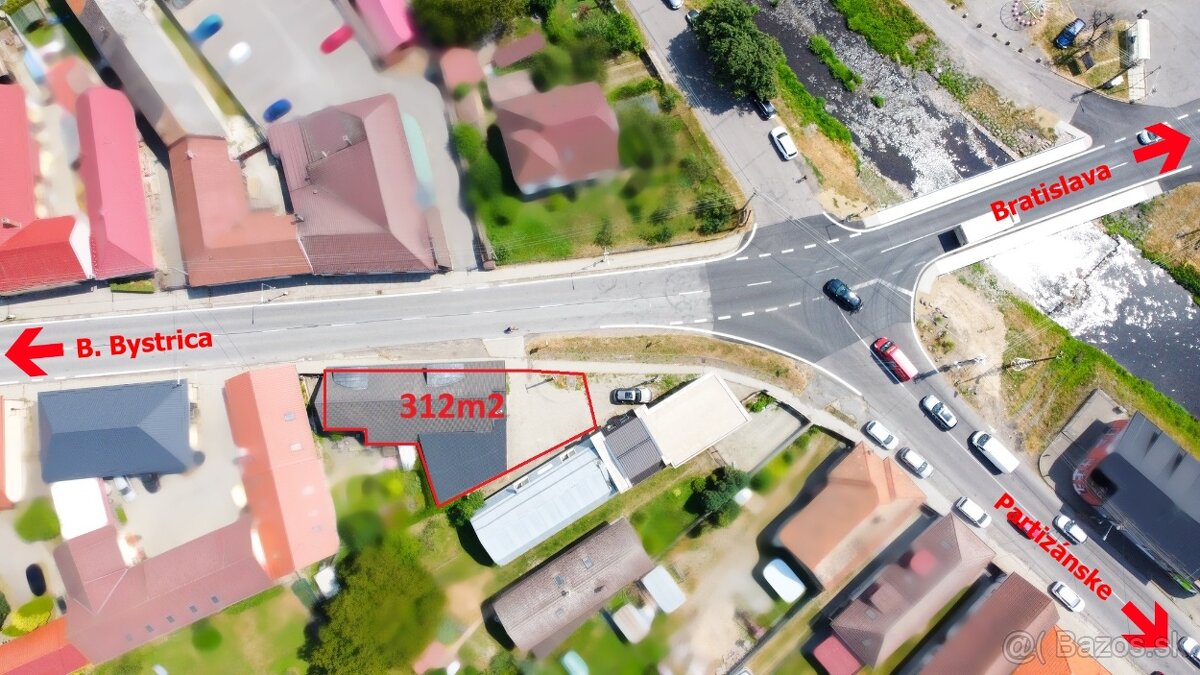 Investičný, komerčný objekt v meste Žarnovica, ul. Bystrická - 13