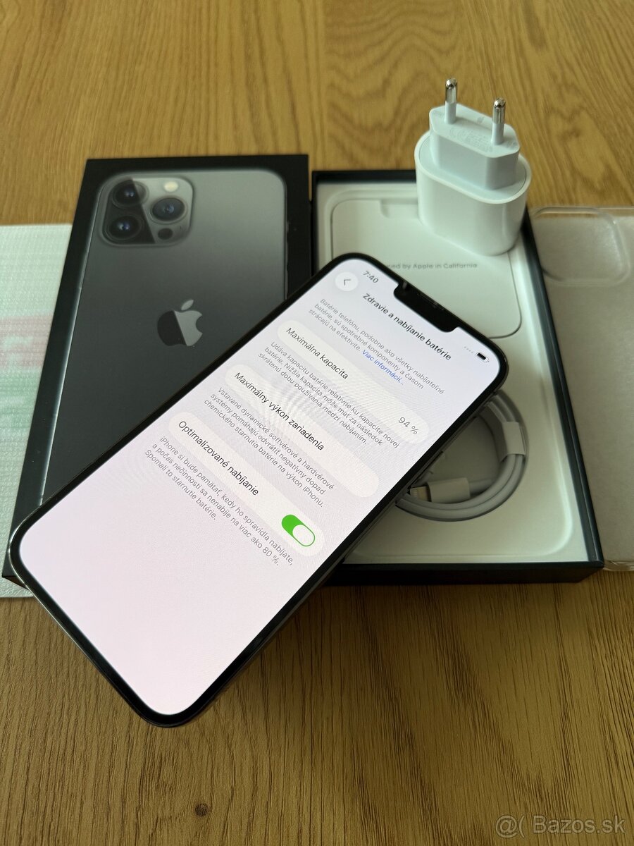iPhone 13 Pro Max 256 gb Graphite v záruke + príslušenstvo - 13