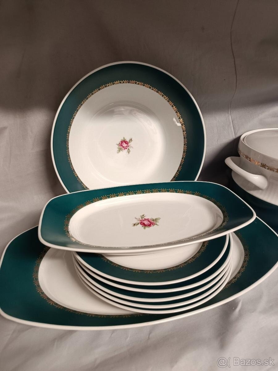 Jedálenský porcelánový servis - J. Ježek, Nefertiti, Loučky - 13