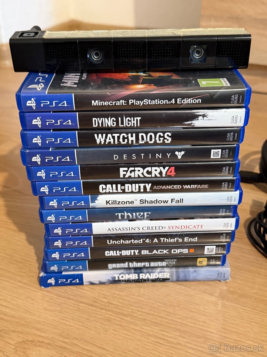 PS4 500GB , ovládače , hry , PS4 kamera , slúchadlá A ĎALŠIE - 13