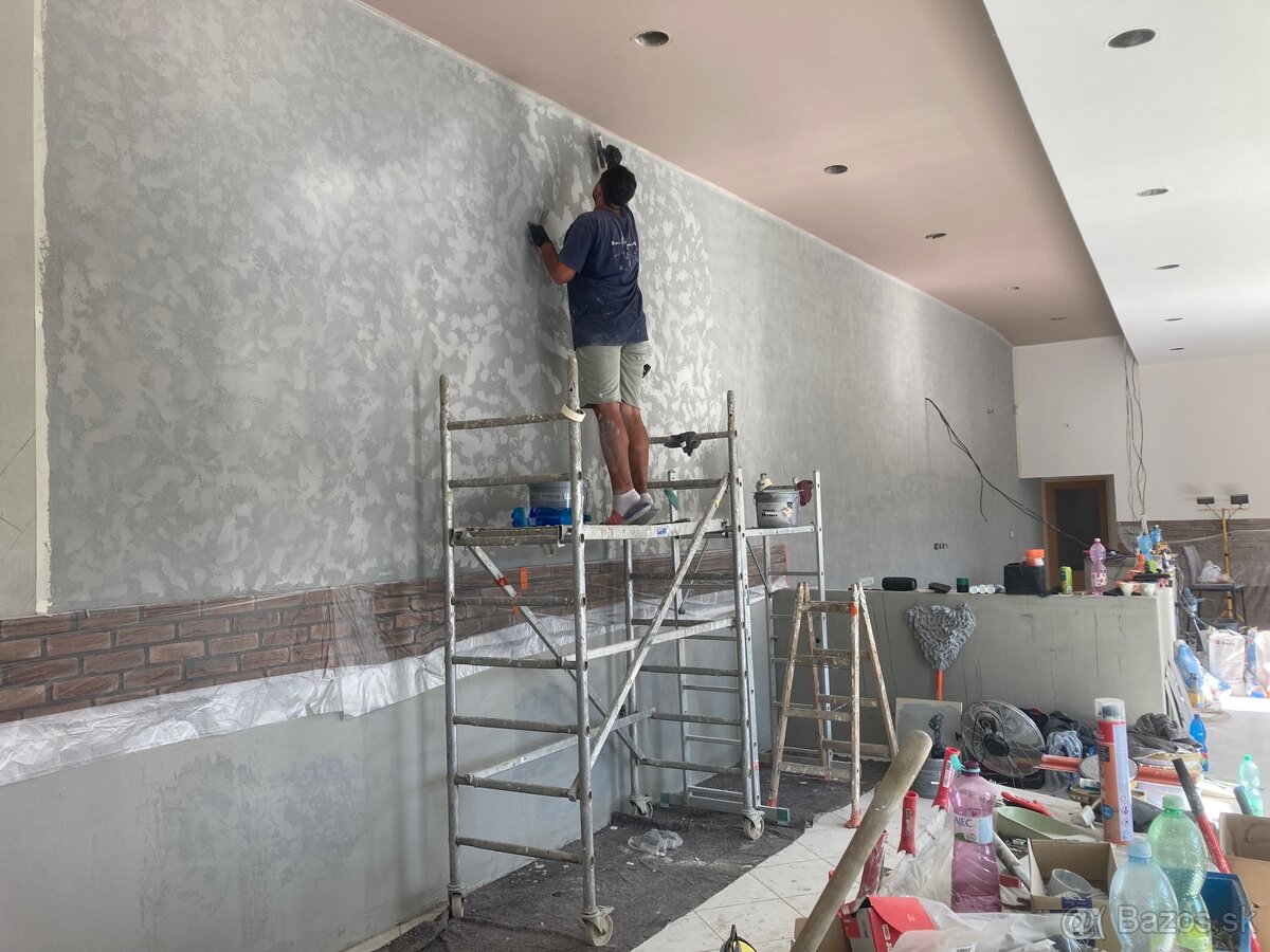 Maľovanie bytov domov a priestorov, dekoratívne omietky - 13