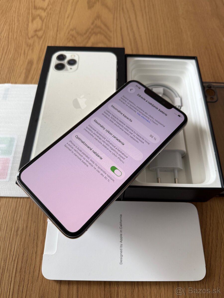 iPhone 11 Pro Max 64 gb Silver - komplet príslušenstvo,záruk - 13