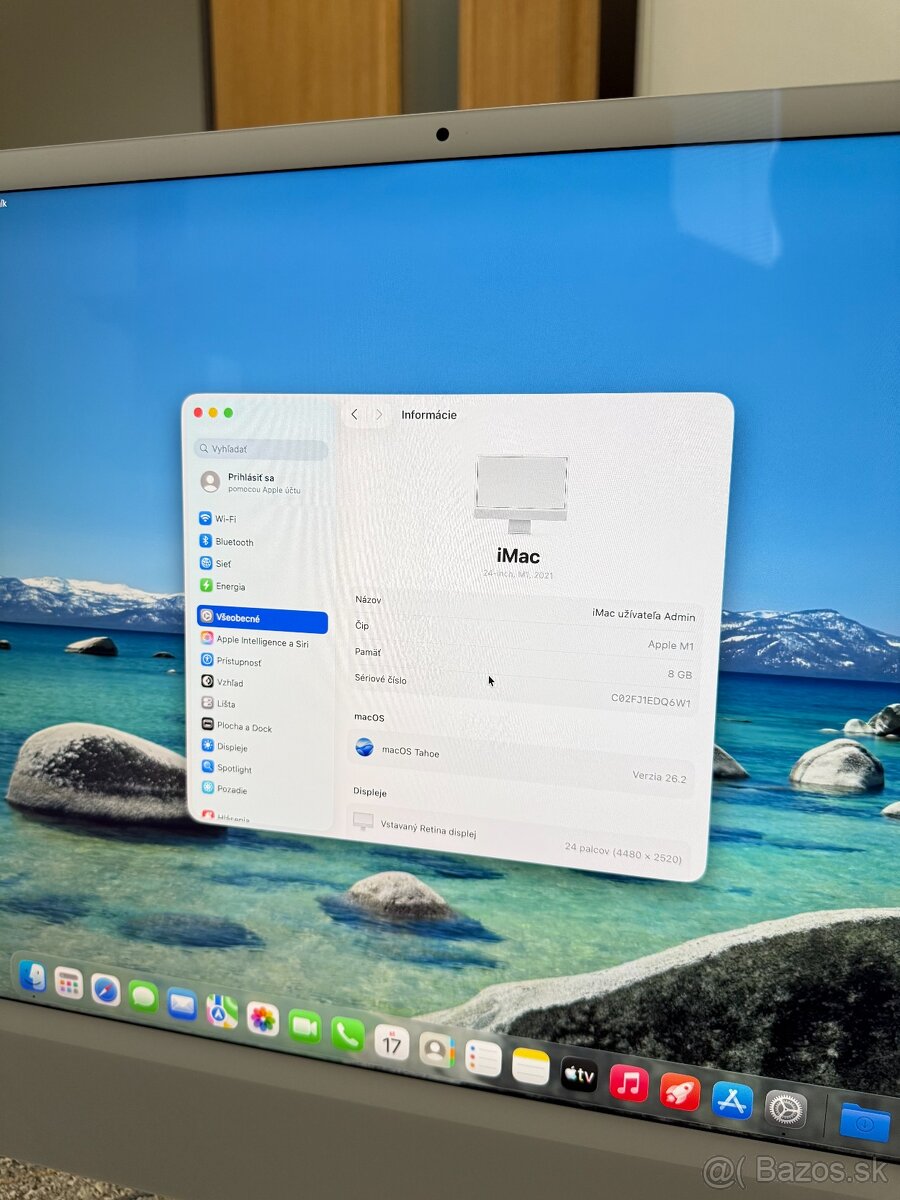 Apple iMac 24" M1, 2021, 256GB + magic keyboard / mouse - 13