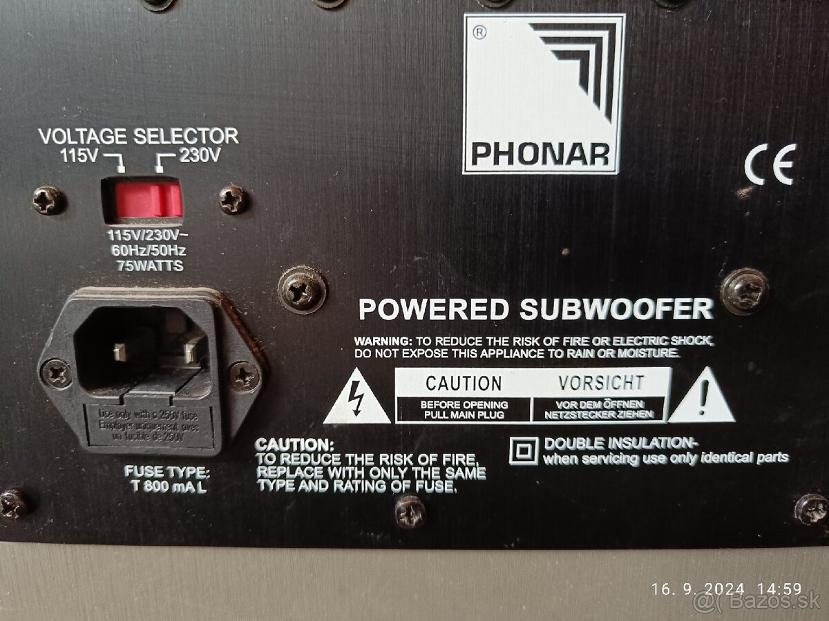 PHONAR MOVIE SOUND P75...5.0...SUBWOOFER PREDANÝ - 13