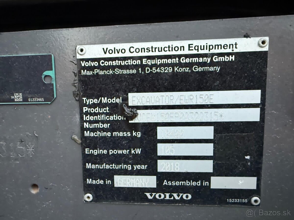 Kolový otočný bagr VOLVO EWR 150 E - 13