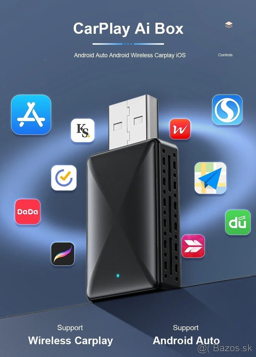 Bezdrôtový adaptér Mini Wireless CarPlay USB - 13
