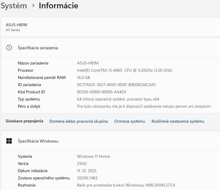 Intel i5-4460@3,2GHz, GTX 1650 4GB, 16GB DDR3, 160GB SSD - 13
