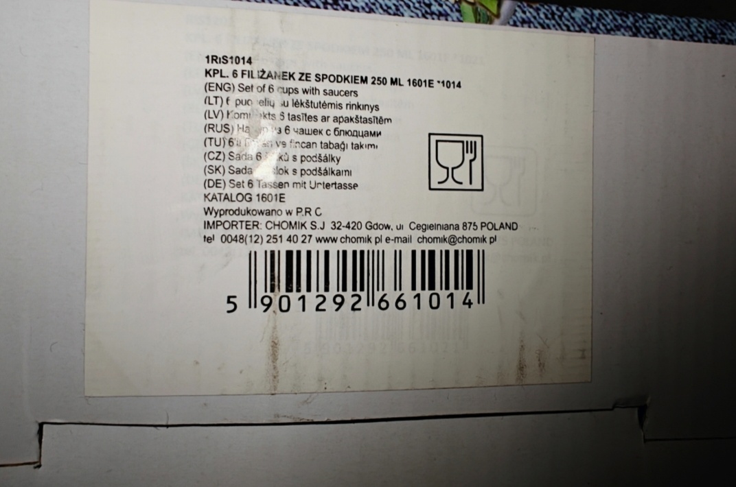 Šálky a podšálky 6 kusov v darčekovom balení - 13