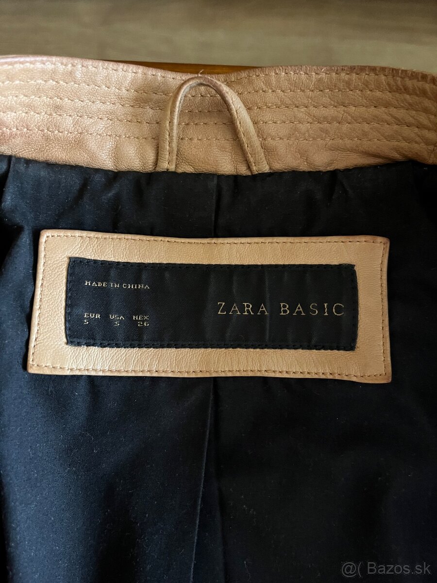 Kožená bunda Zara Basic veľkosť XS dámska - 13