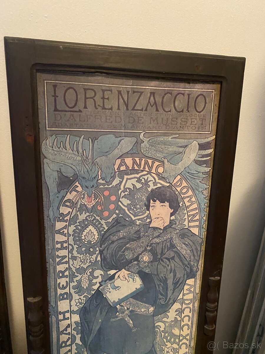 Alfonz Mucha krásne 4 secesné obrazy na stenu - 13