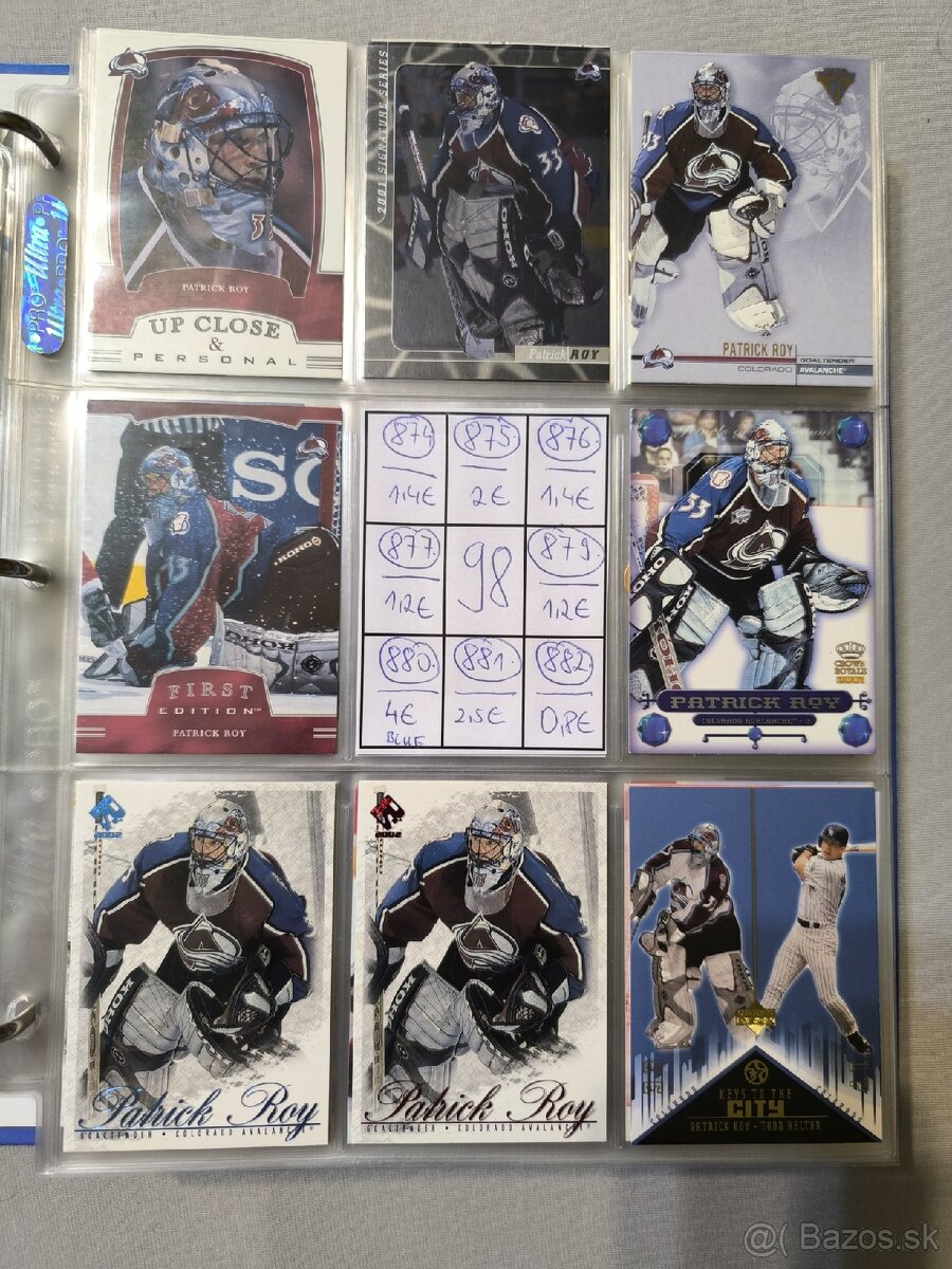 Hokejové kartičky - Patrick Roy 4 - 13