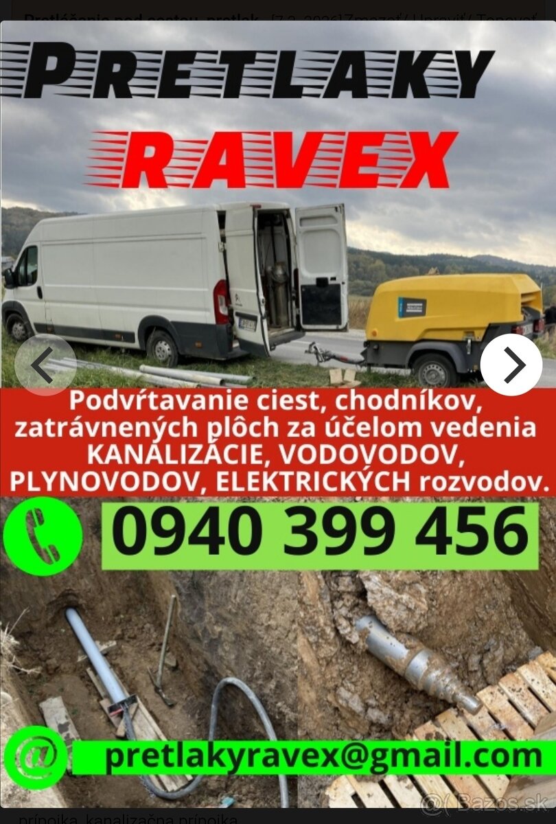 Pretlaky pod cestou, pretlak, podvrtavanie - 13