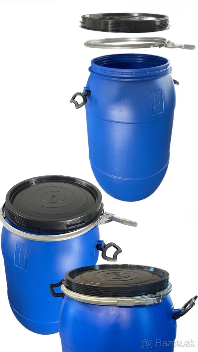 Predám potravinárske 80l plastové sudy - 13