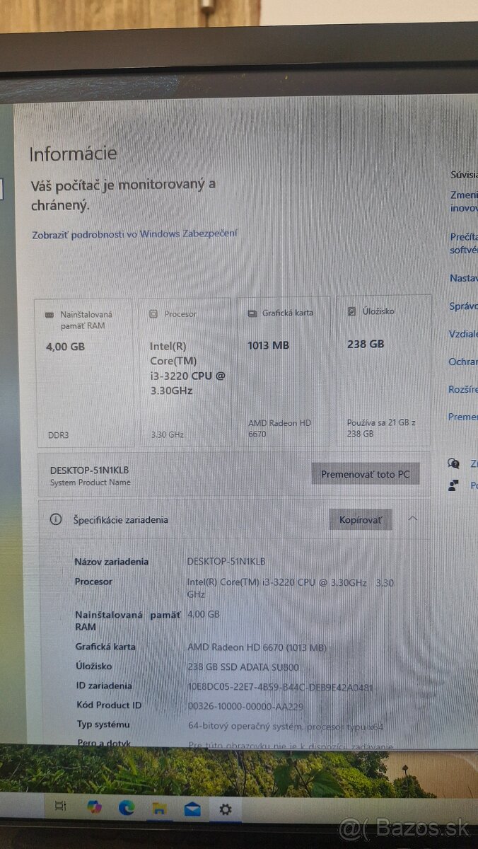 PREDÁM STOLNY PC WIN10 64BIT - 13