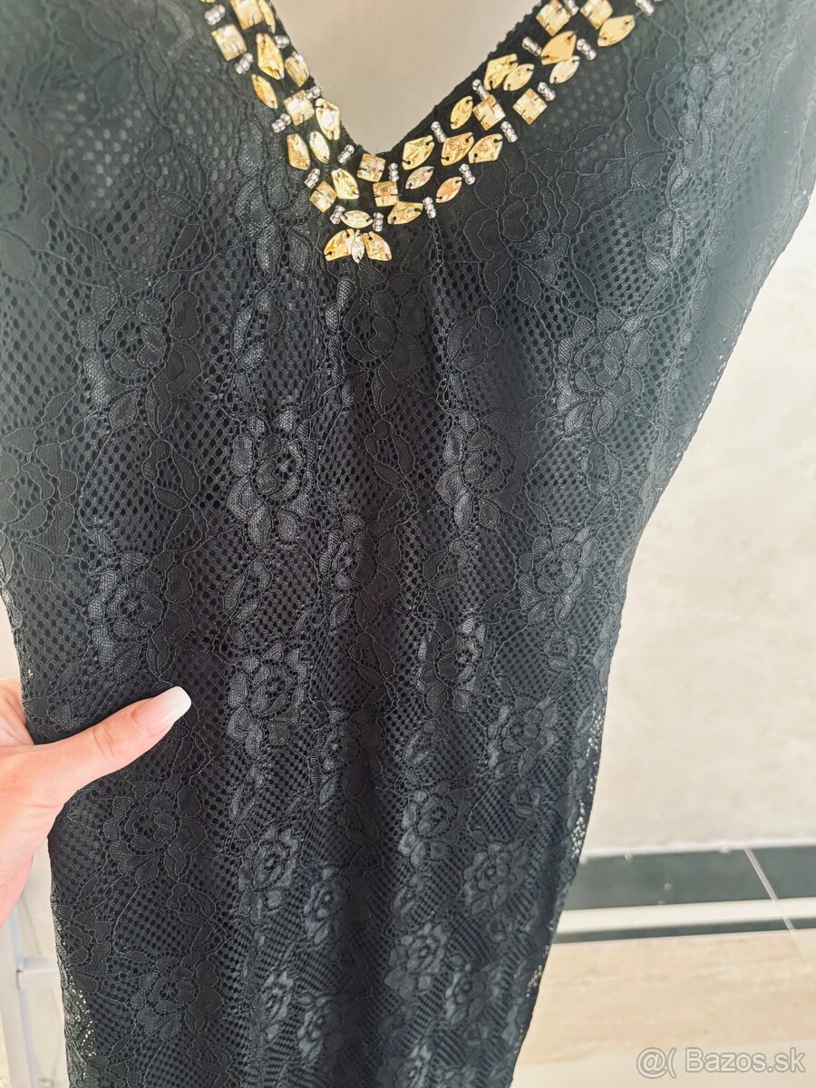 Damske spoločenske šaty čierne - 13